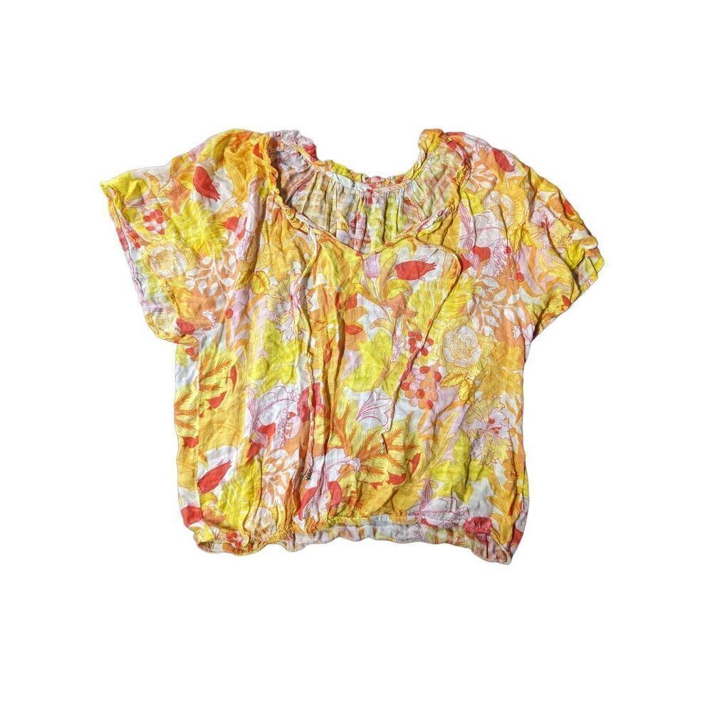 Jane+ Delancey Floral Crop Top Women's Size Large
